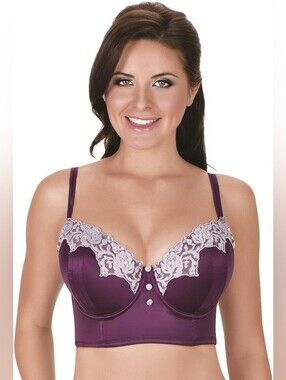 Parfait by Affinitas Danielle Longline Bra (8517) size 38F /Imperial Purple